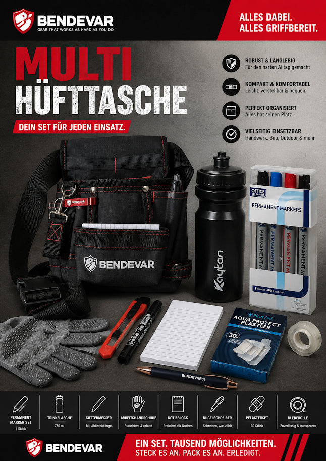 BENDEVAR® Lager-Set – Multifunktionale Arbeitstasche für Lager & Logistik