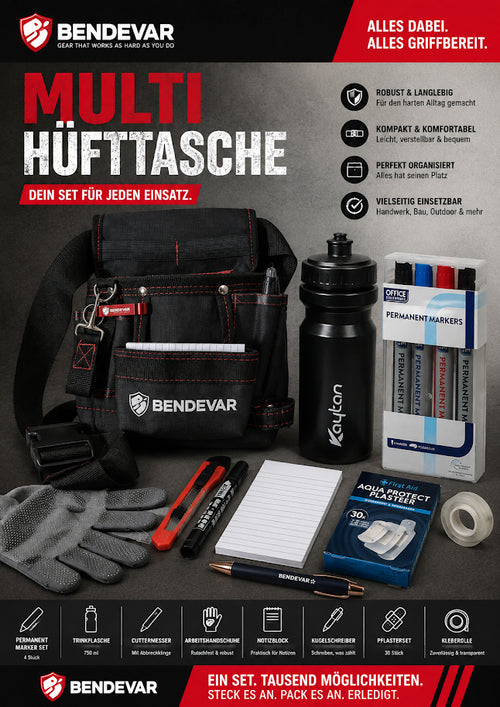 BENDEVAR® Lager-Set – Multifunktionale Arbeitstasche für Lager & Logistik